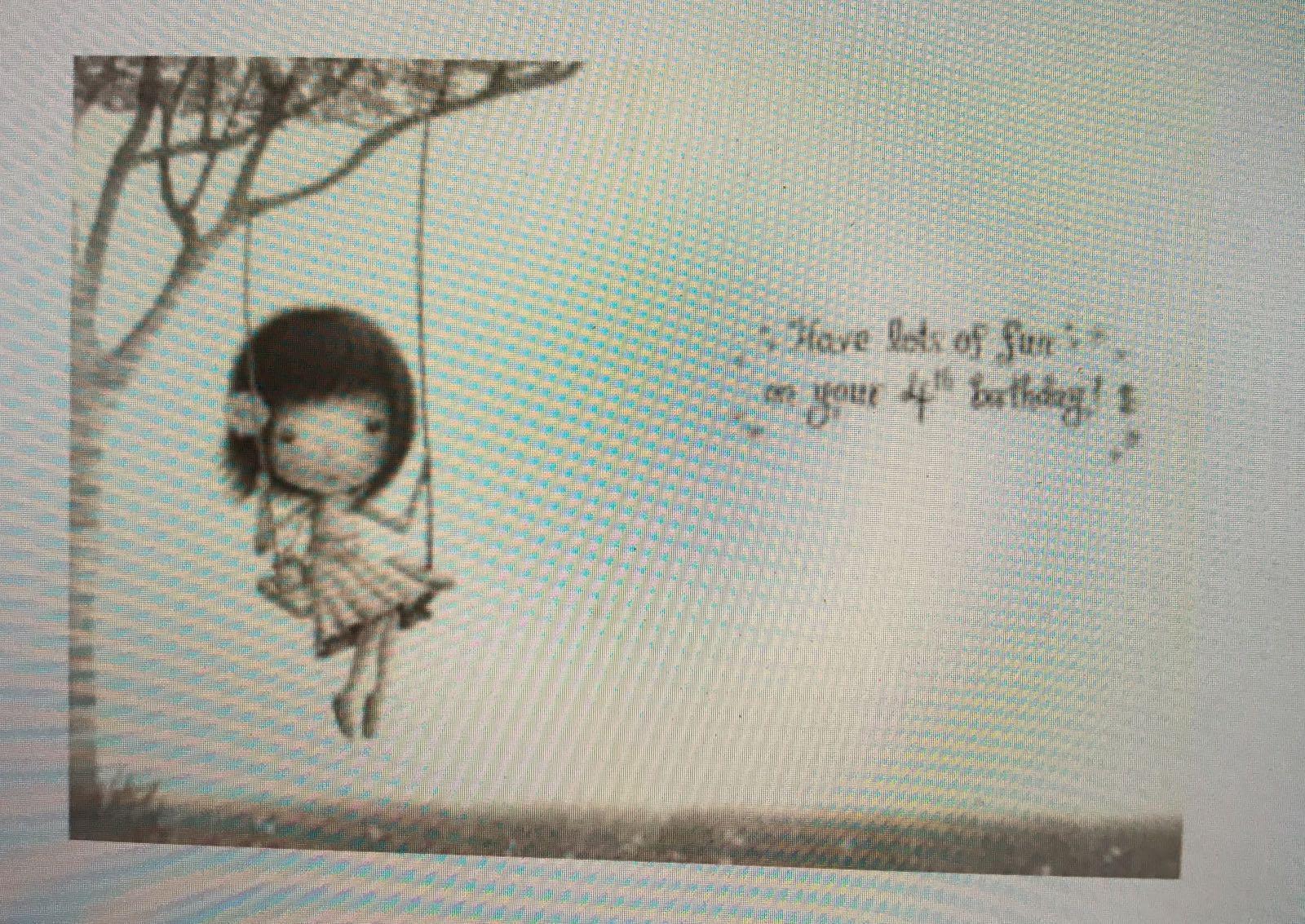 Age 4th Girl Fun Birthday Greetings Card 
