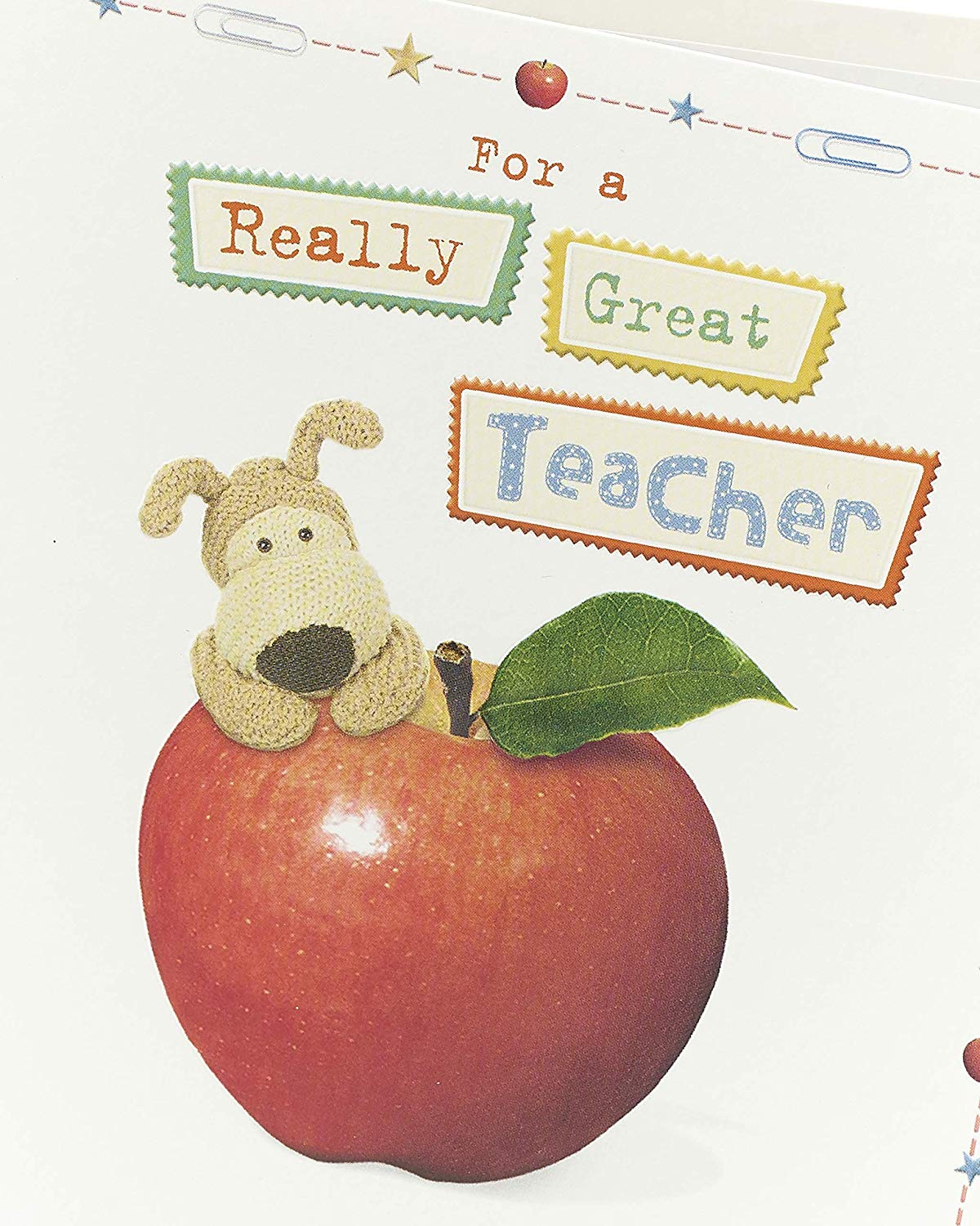 Boofle On Apple Really Great Teacher Appreciation Card Thank You 