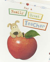Boofle On Apple Really Great Teacher Appreciation Card Thank You 
