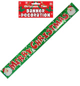 Merry Christmas Holographic Foil Banner Decoration {DC}
