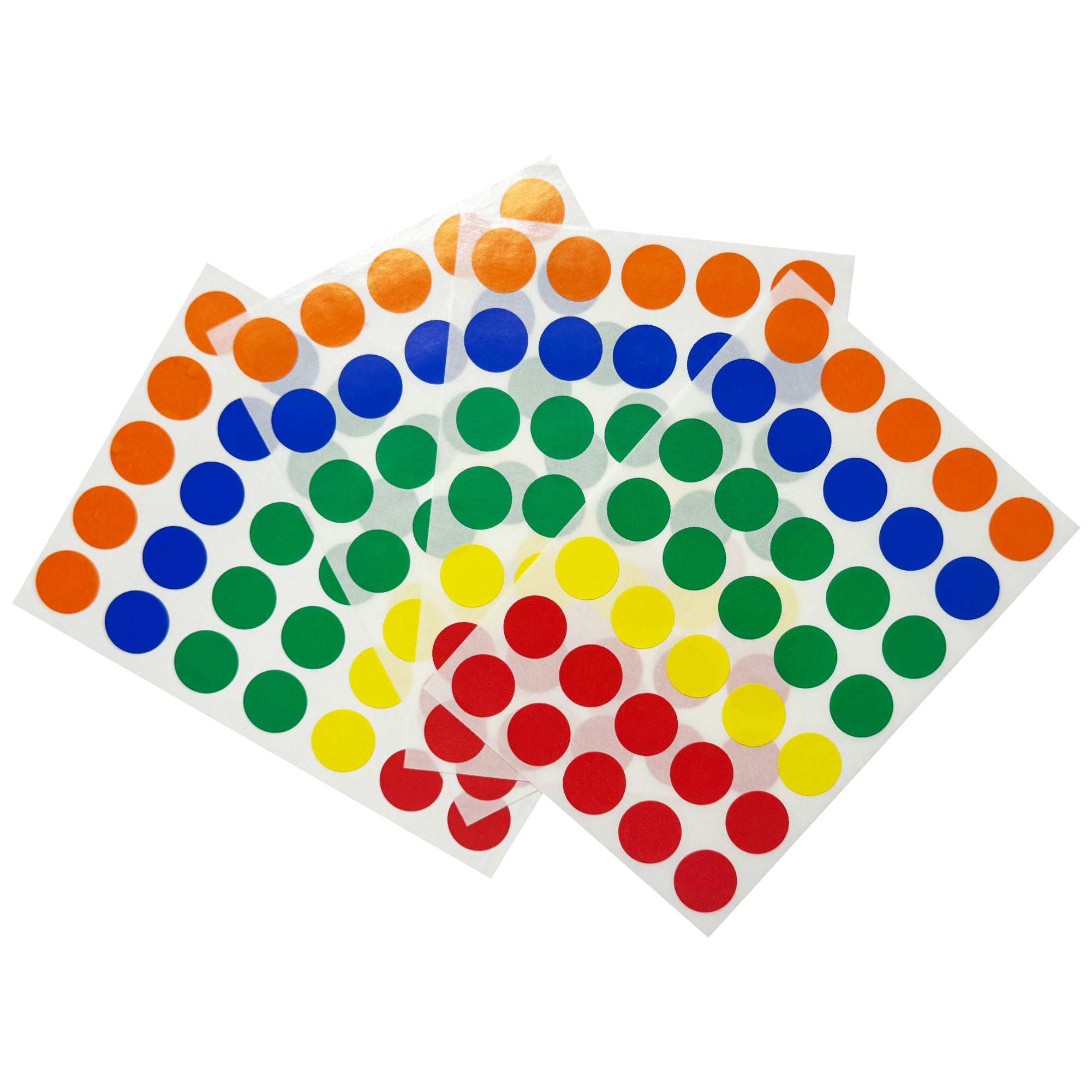 Pack of 140 Assorted Colour 13mm Round Labels - Stickers