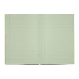 Rhino A4 48 Page Yellow with Green Tinted Paper 8mm Lined with Margin Exercise Book