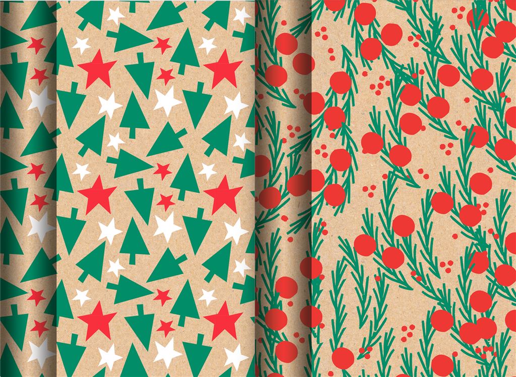 Single 3m Christmas Tree OR Spring Design Gift Wrap Roll {DC}
