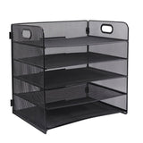 Black Iron 5-layer Storage Basket Rack 33.2 x 23 x 33.5cm
