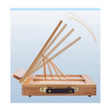Desktop Art Beech Wood Painting Stand Display Easel with Storage 34.5 x 26 x 6.5cm