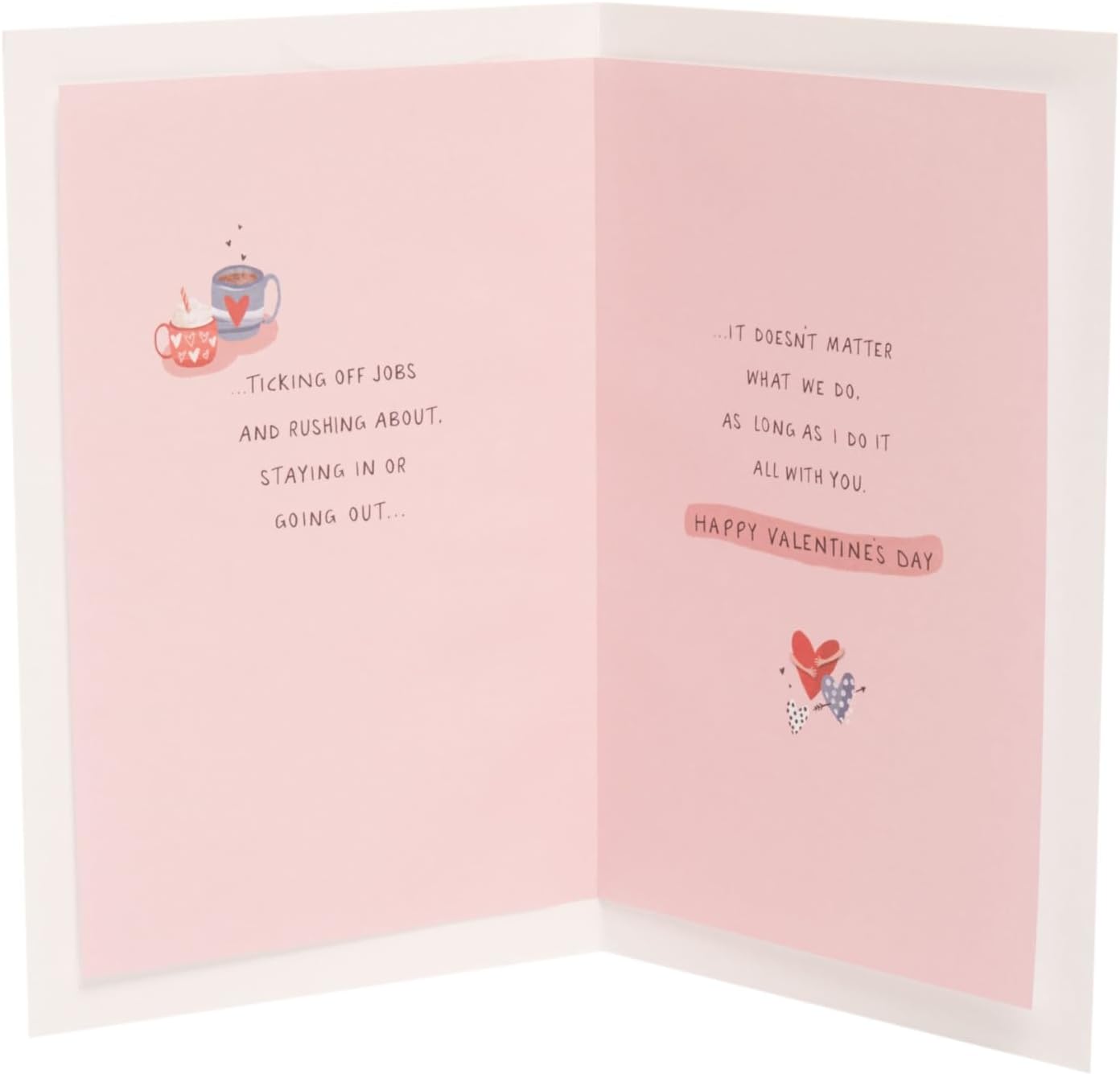 Cute Light Pink Design Wife Valentine's Day Card