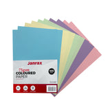 Pack of 100 A4 Assorted Pastel Coloured Paper 75gsm Sheets