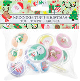 Bag of 12 Christmas Spinning Tops