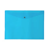 Pack of 12 Janrax A3 Blue Document Wallets - Button Stud Folder