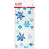 Pack of 20 Christmas Snowflakes Blue Cellophane Bags