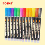 Pack of 24 Colors Art Drawing Outline Fineliner Marker pens