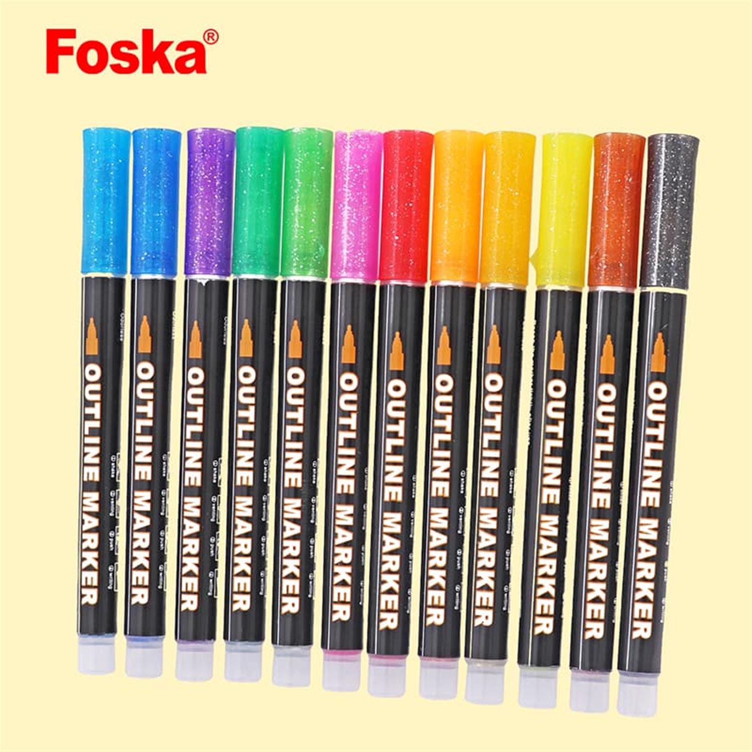 Pack of 24 Colors Art Drawing Outline Fineliner Marker pens