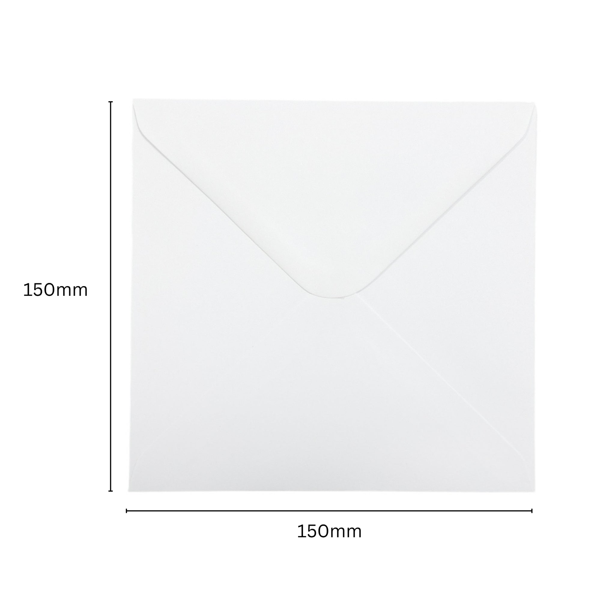 Pack of 50 White 100gsm 150x150mm Gummed Envelopes