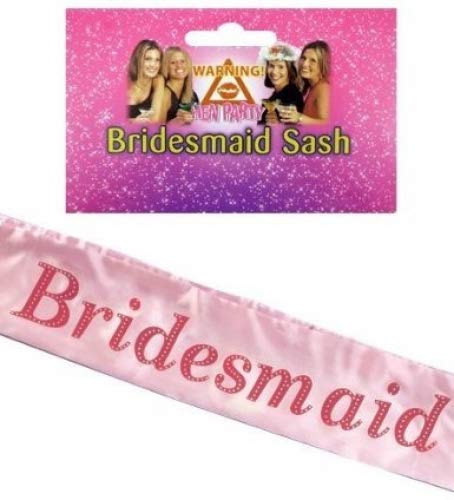 Bridesmaid Sash Pink Hen Party {DC}