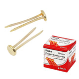 Pack of 100 Paper Fasteners 14mm - Butterfly Clips