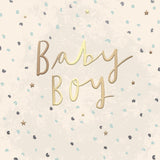 Stunning Luxury Foiled New Baby Boy Birth Congratulations Card