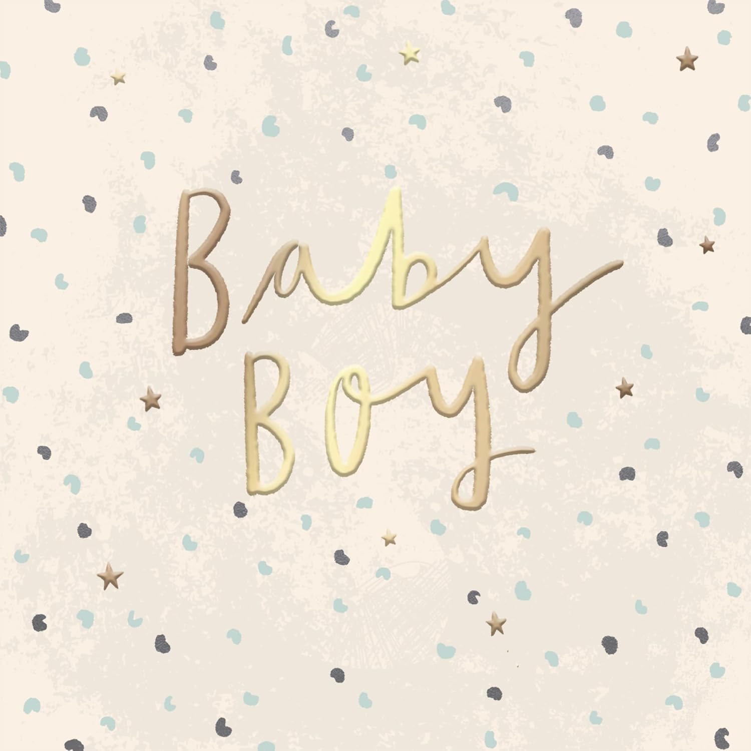 Stunning Luxury Foiled New Baby Boy Birth Congratulations Card