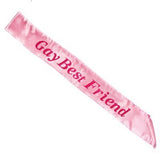 Gay Best Friend Pink Hen Party Sash {DC}