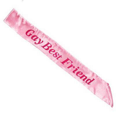 Gay Best Friend Pink Hen Party Sash {DC}