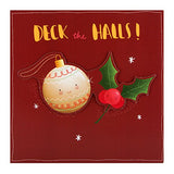 Christmas Bauble Card 'Deck the Halls' 