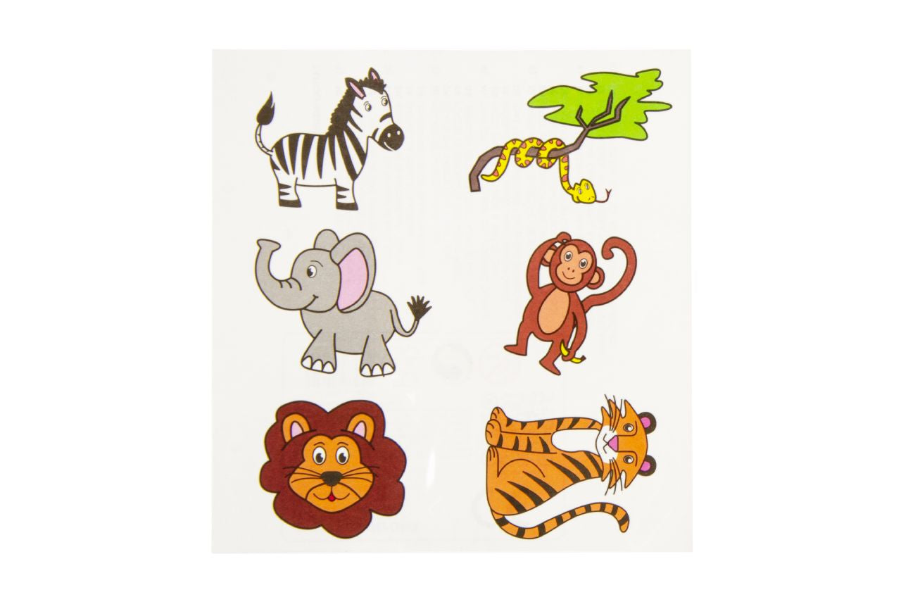 6 Pieces Wild Animals Tattoos