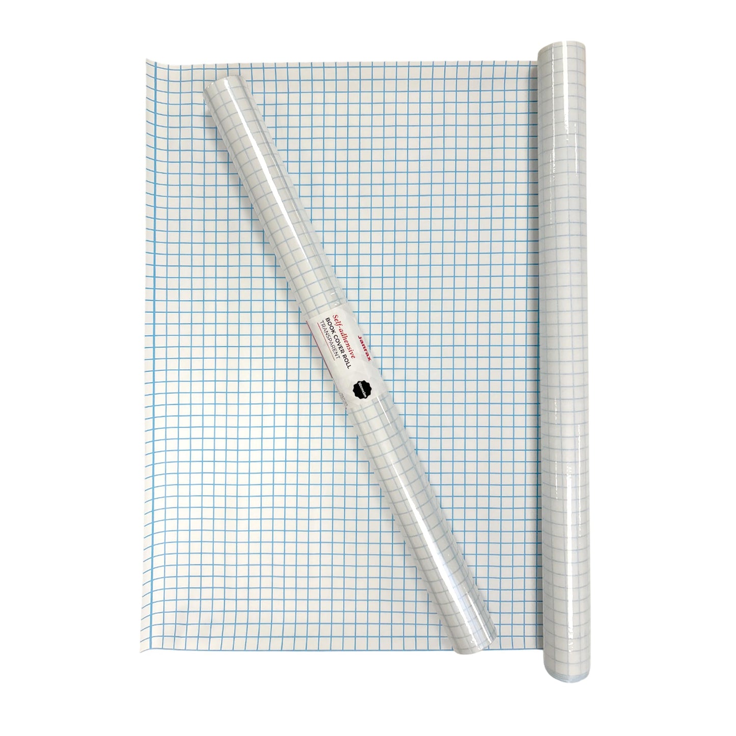 Janrax 50cm x 3m Clear Glossy CPP 0.06mm Thick Self-Adhesive Book Cover Roll
