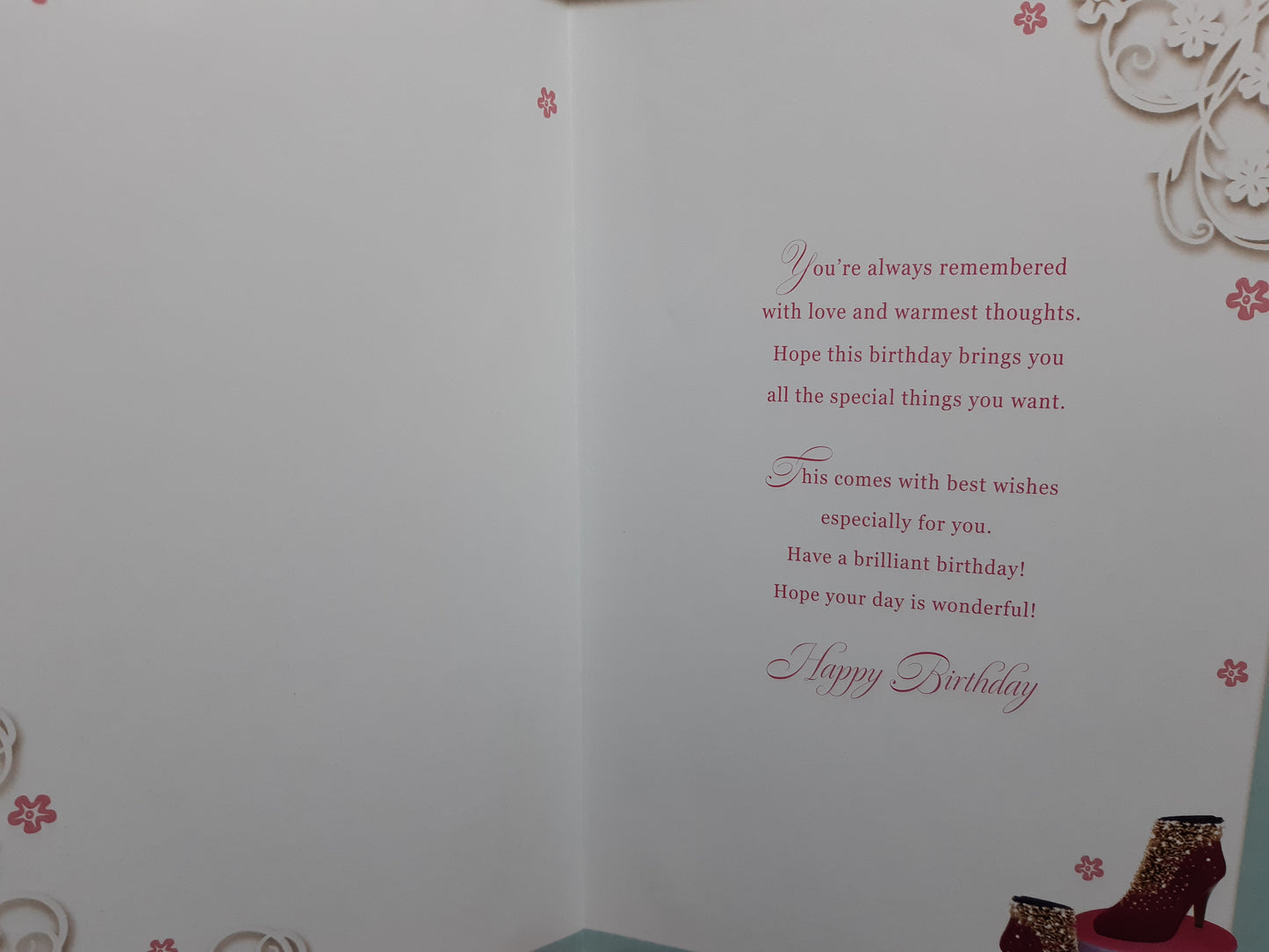 With Love To My Girlfriend Birthday Opacity Card