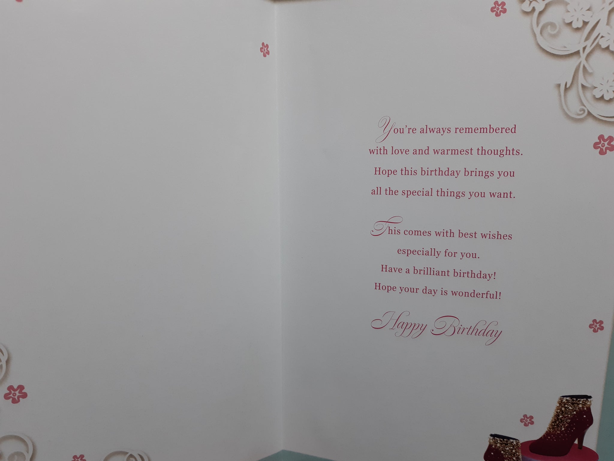 With Love To My Girlfriend Birthday Opacity Card