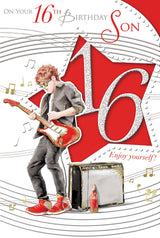 Son On Your 16th Birthday Celebrity Style Card