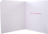 Contemporary Patterned Design Braille Birthday Card for Granddaughter