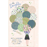 Balloons Design Daughter Large Birthday Card