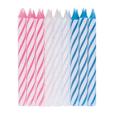 Pack of 18 Assorted Colors Birthday Candles in Holders (12 Holders)