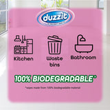 Pack of 50 Duzzit Biodegradable Antibacterial Sweet Things Scented Wipes