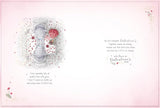 Bears Sat At Table Beautiful Fiancée Luxury Boxed Handmade Valentine's Day Card {DC}