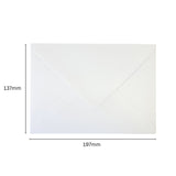 Pack of 50 White 100gsm 137x197mm Gummed Envelopes