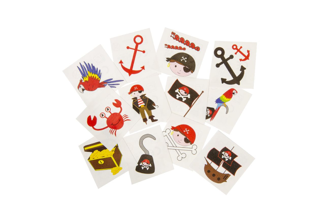 12 Pieces Pirate Tattoos