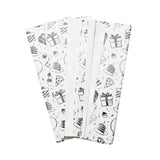 Pack of 10 Birthday Luxury Silver Metallic Plastic-Free 18gsm Tissue Paper Sheets 50x70cm