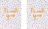 Black & Gold Spotty Design Multipack of 20 Thank You Cards for Him/Her/Friend