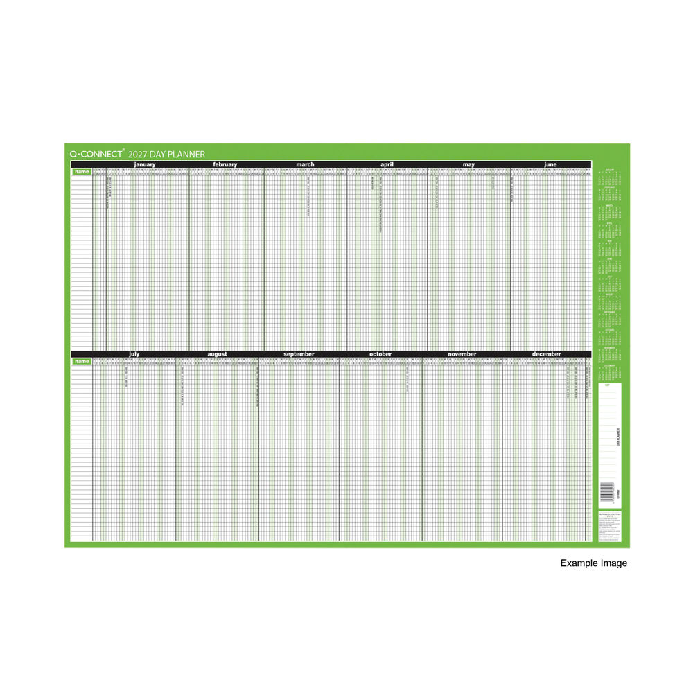 Janrax 2027 Staff/Project 7 Days Planner Unmoounted - 855 x 610mm