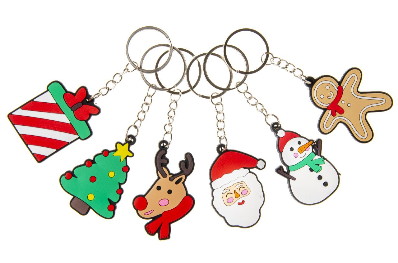 Single Christmas Keychain