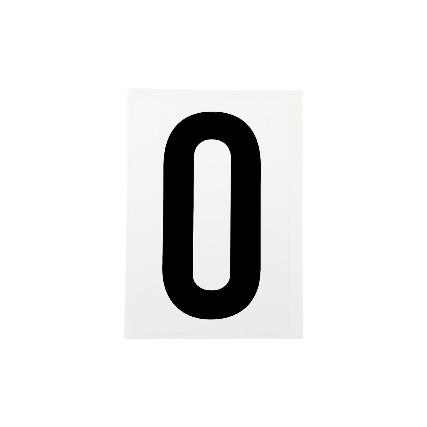 Waterproof Wheelie Bin Black Number 0 Sticker