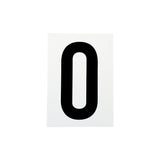 Waterproof Wheelie Bin Black Number 0 Sticker