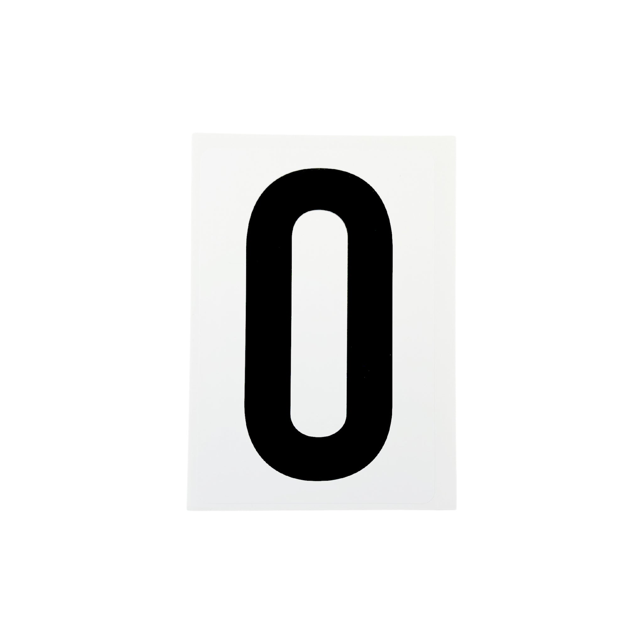 Waterproof Wheelie Bin Black Number 0 Sticker