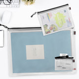 Premium Passport Size Black Zip Mesh Bag by Janrax