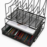 Black Desk Storage Rack Drawer-style File Document Organizer