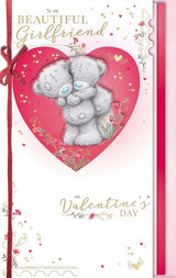 Bears Hugging Beautiful Girlfriend Luxury Handmade Valentine's Day Card {DC}