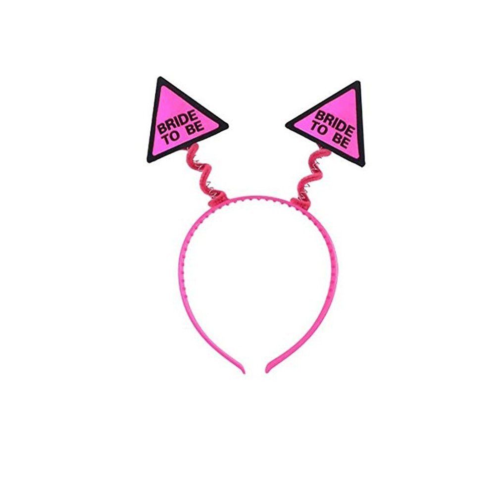 Hen Party Head Bopper (Headband for Hen Do) Pink Accessory ('Bride to Be') {DC}