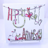 Tracey Russell Happy Anniversary Personalisable Plate & Pen Gift Set