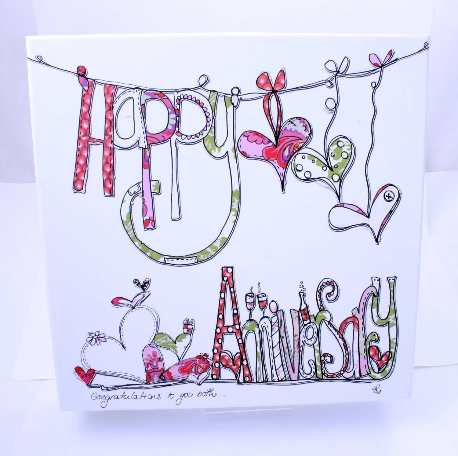 Tracey Russell Happy Anniversary Personalisable Plate & Pen Gift Set