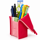 Pink Standing Zip Pencil Case 19.5 x 5 x 9cm